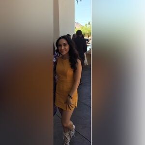 Mustard yellow forever 21 mini dress